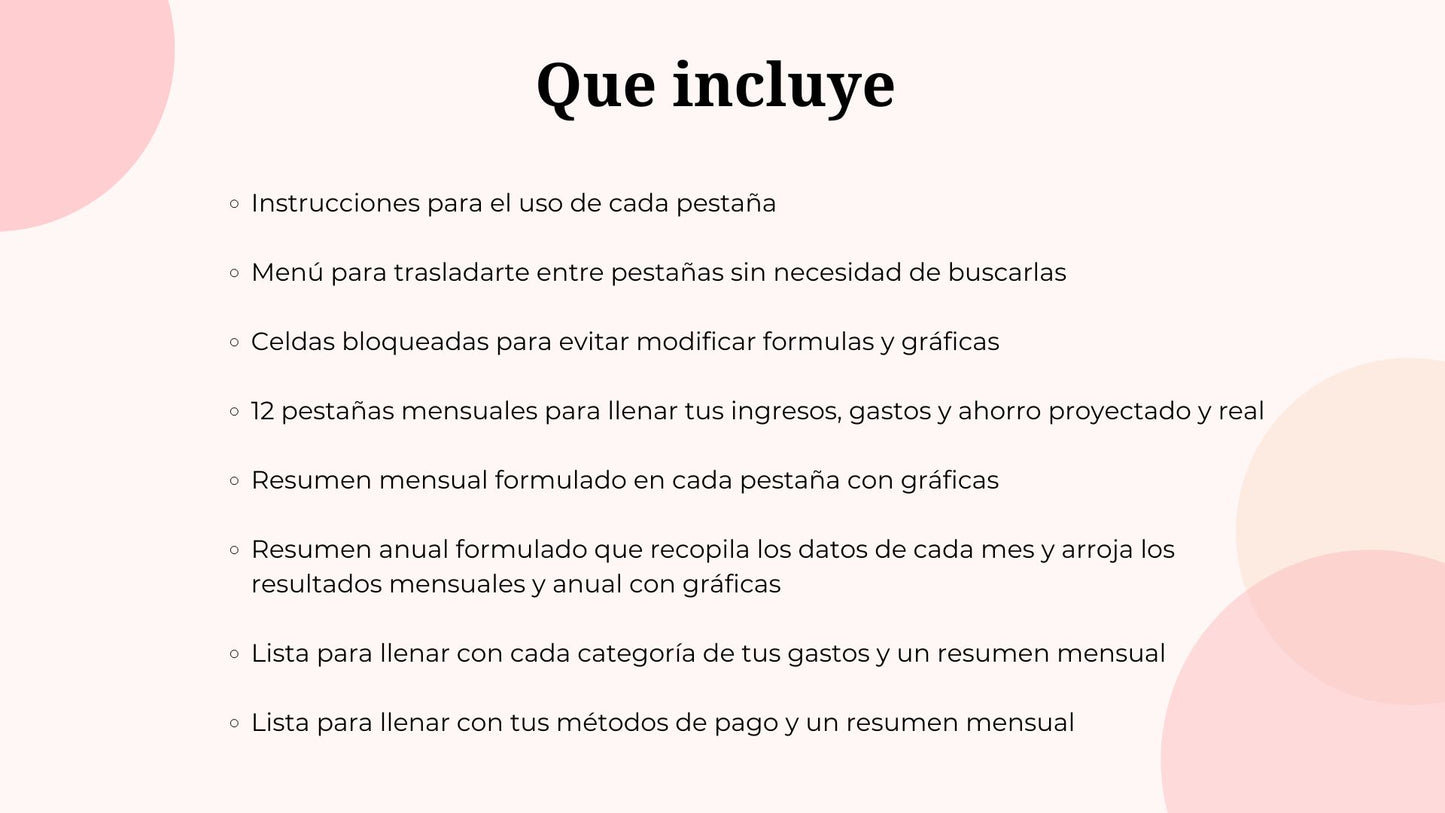 Plantilla Finanzas Personales