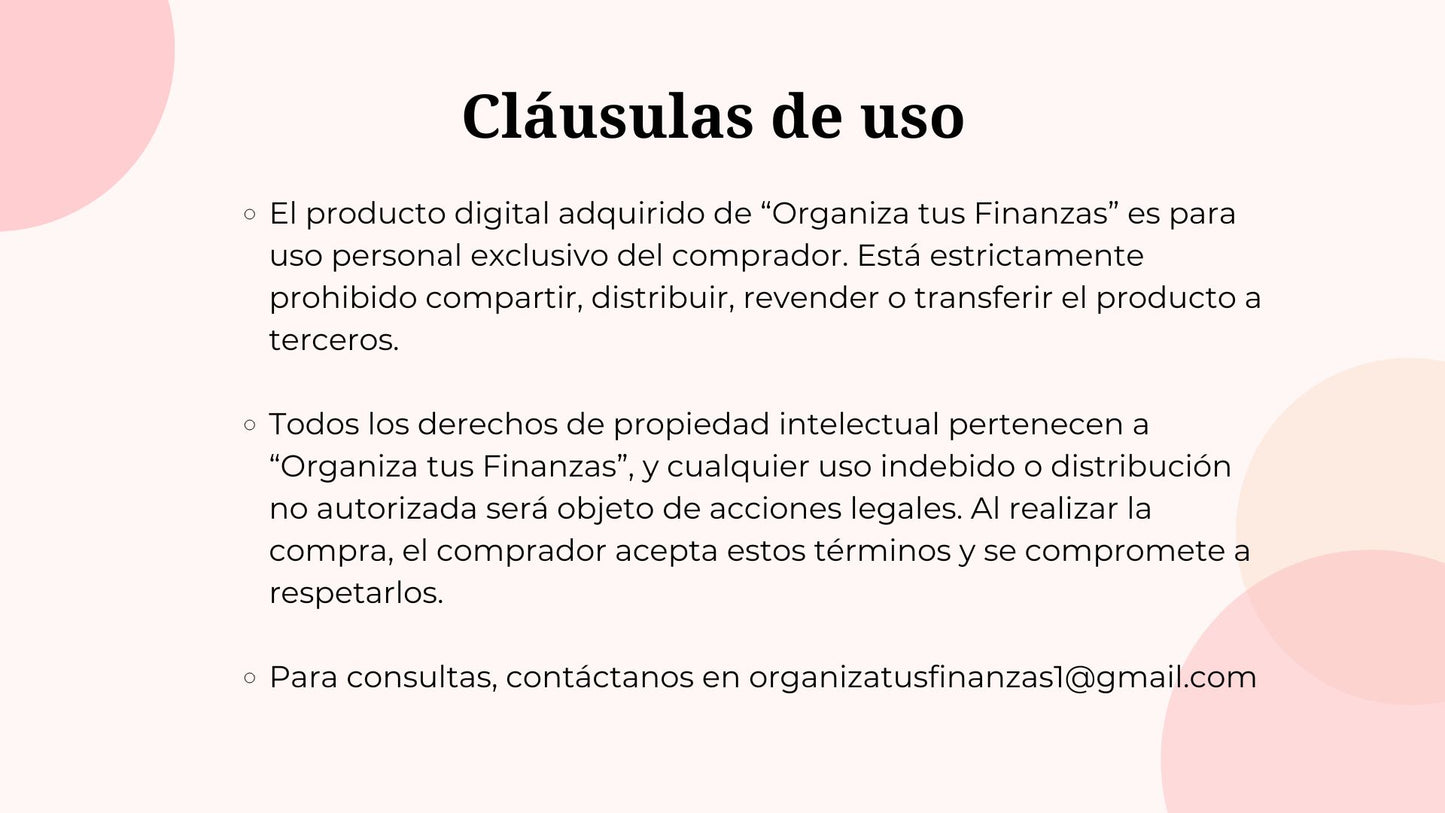 Plantilla Finanzas Personales